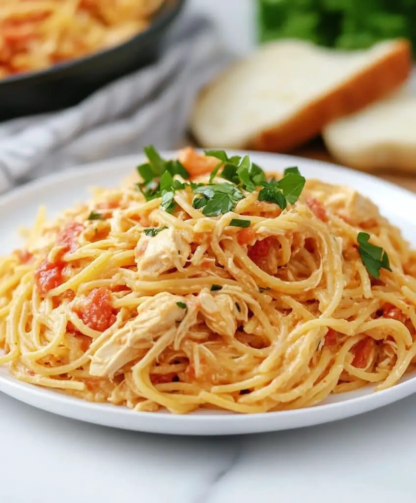 Easy Crockpot Chicken Spaghetti Recipe