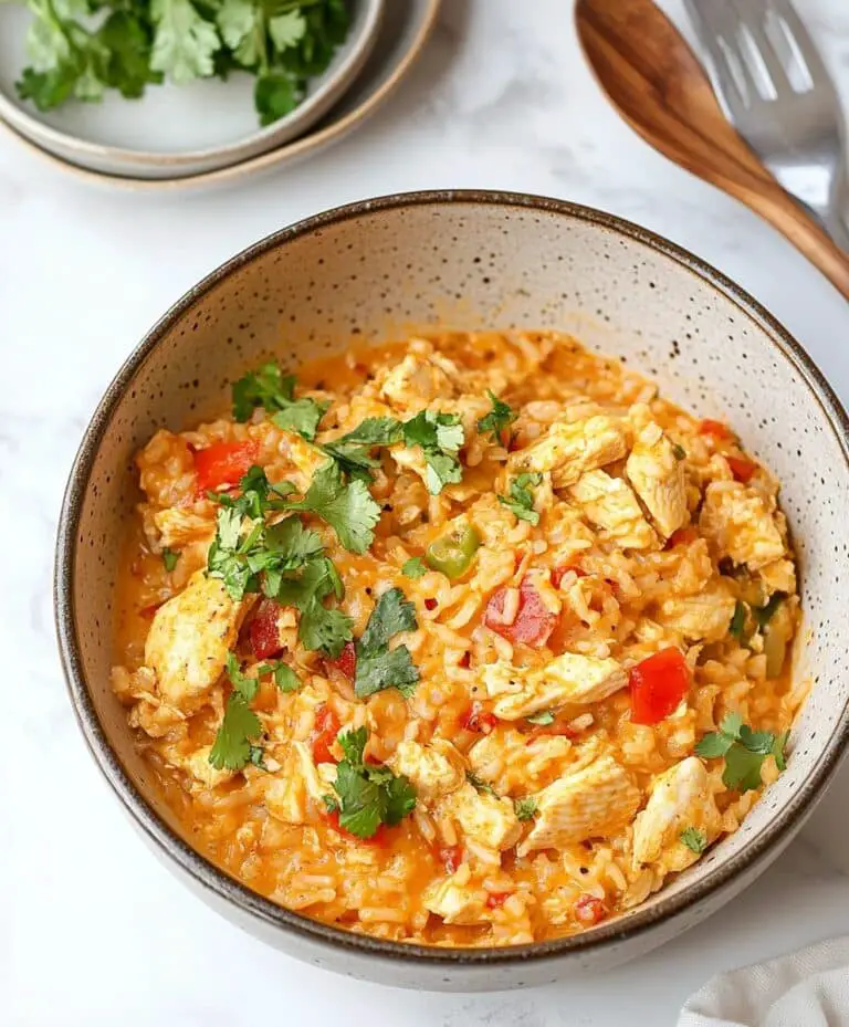 Easy One Pot Queso Chicken And Rice Recipe