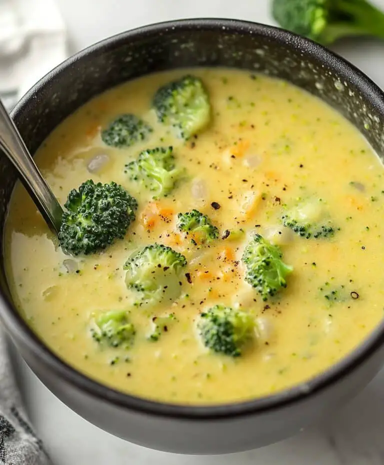 High Protein Broccoli Cheddar Soup Recipe