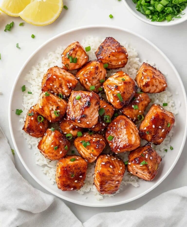 Mouthwatering Honey Garlic Salmon Bites Recipe