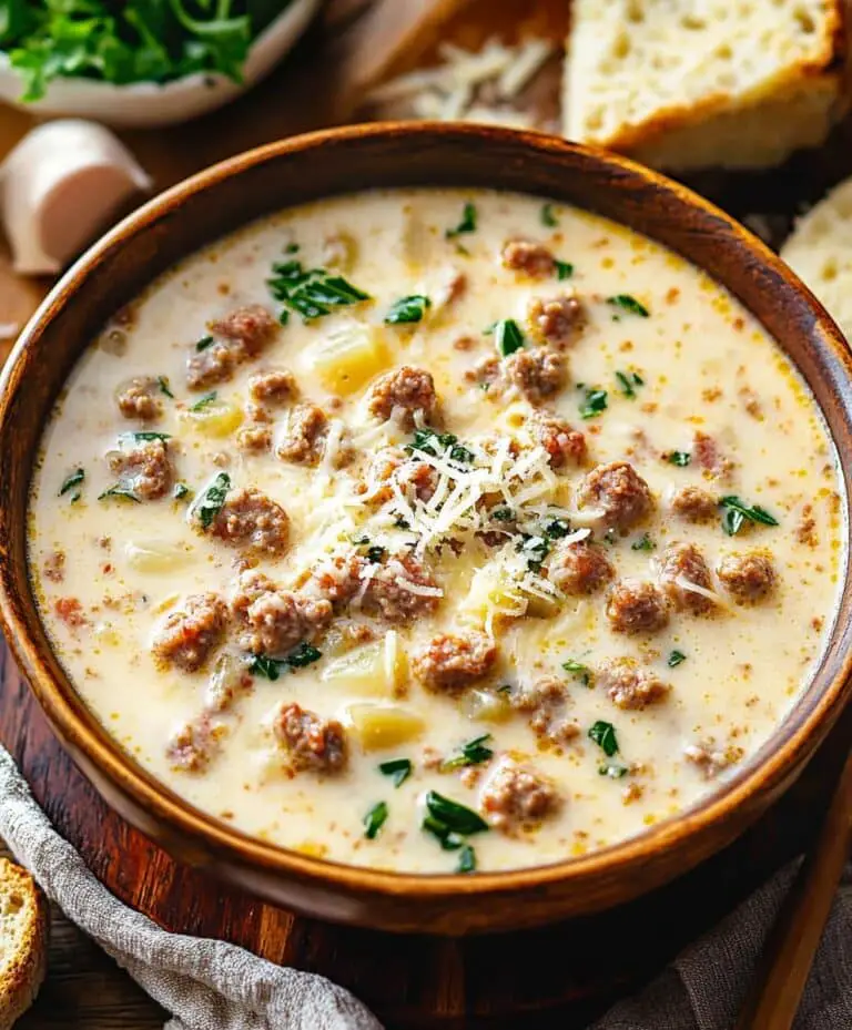 Creamy Parmesan Italian Sausage Soup Recipe
