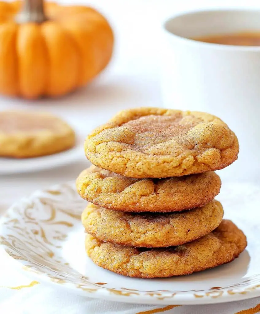 Chewy Pumpkin Snickerdoodle Cookies Recipe