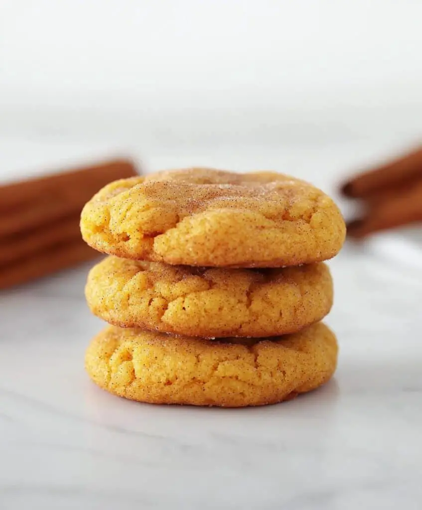 Chewy Pumpkin Snickerdoodle Cookies