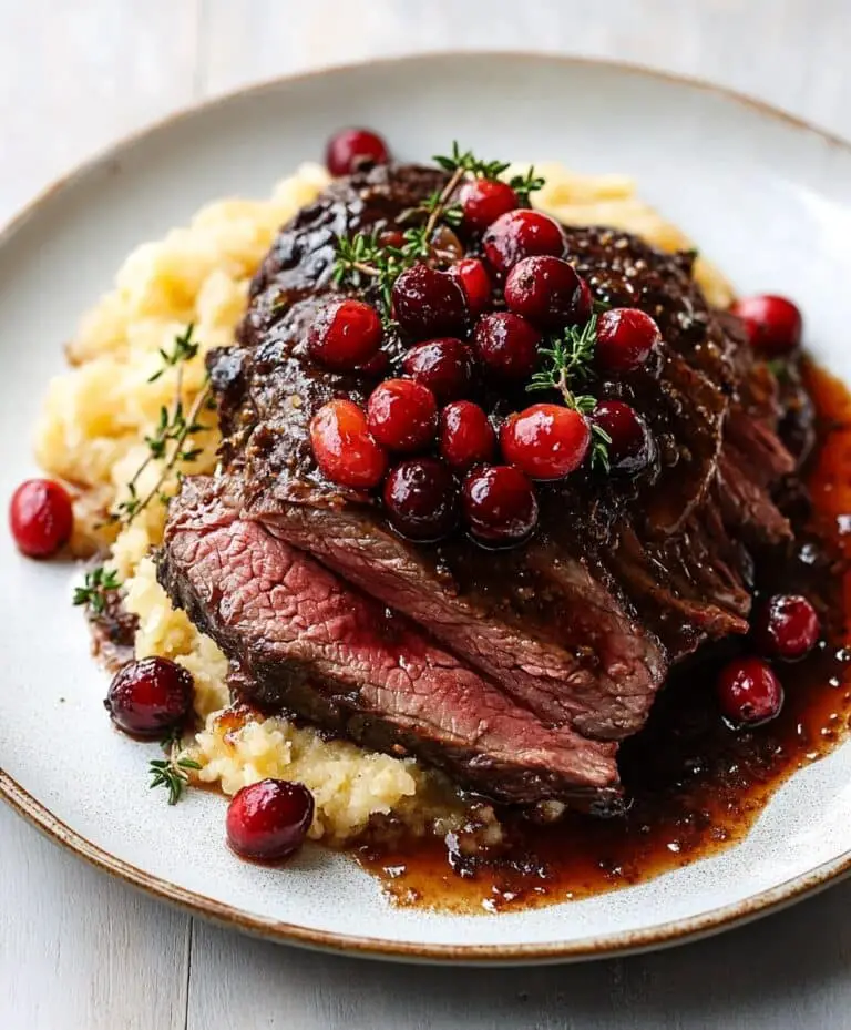 Cranberry Balsamic Roast Beef Recipe