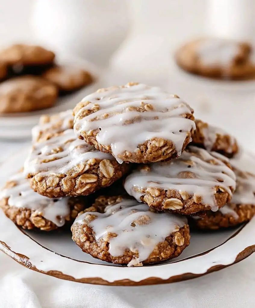 Iced Gingerbread Oatmeal Cookies Recipe