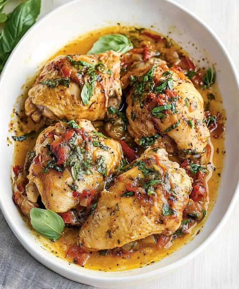 Slow Cooker Tuscan Chicken Thighs Recipe