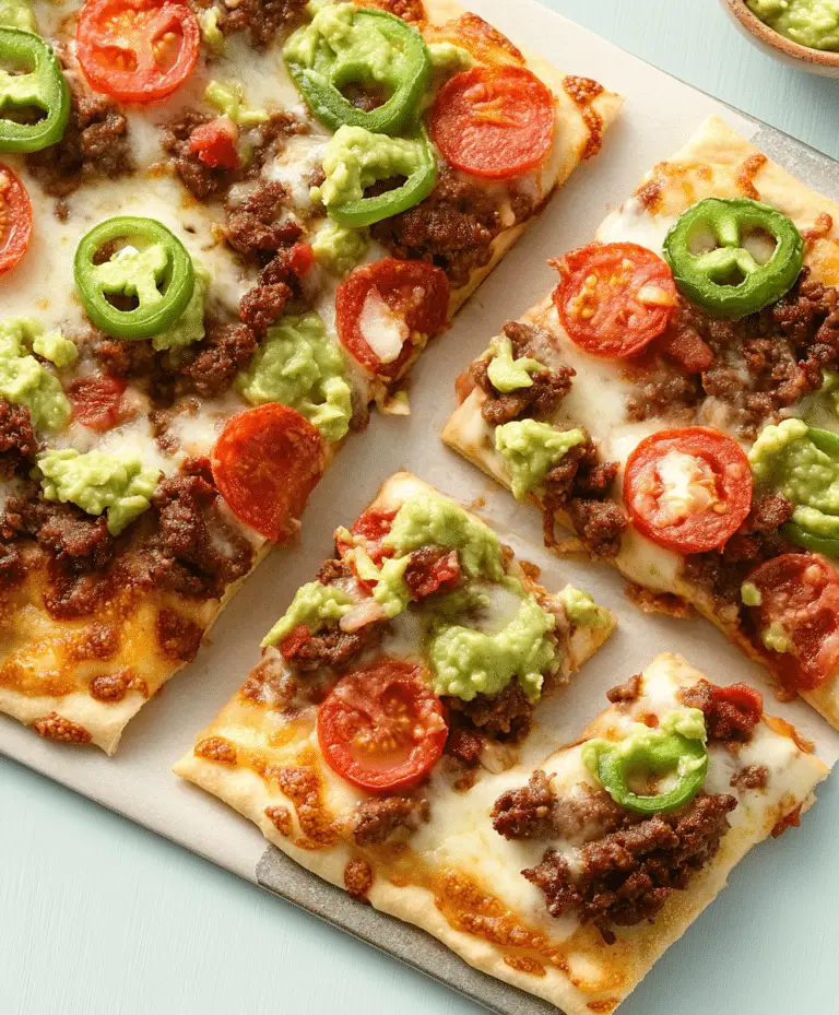 Spicy Meat And Guacamole Pizza Recipe