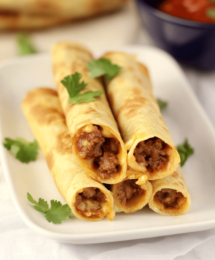 Cheesy Beef Taquitos Recipe
