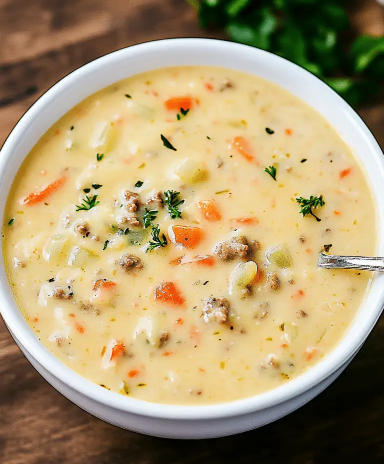 Crock Pot Cheeseburger Soup Recipe