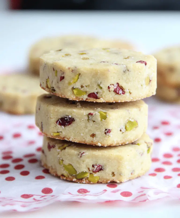 Pistachio Shortbread Cookies Recipe