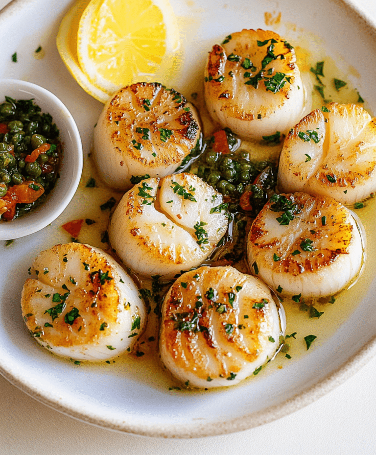 Pan Seared Scallops With Lemon Caper Sauce Recipe