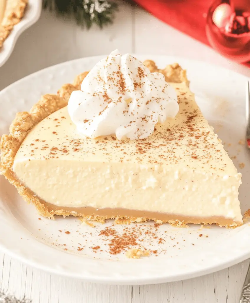 No Bake Eggnog Pie Recipe - Recipe Vibe