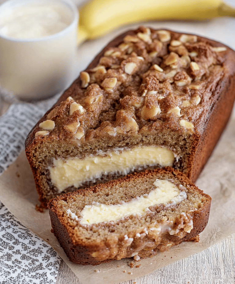 Cream Cheese-filled Banana Bread With Cinnamon Streusel Recipe