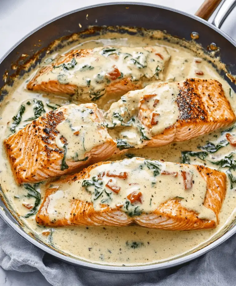 Tuscan Salmon With Parmesan Cream Sauce Recipe
