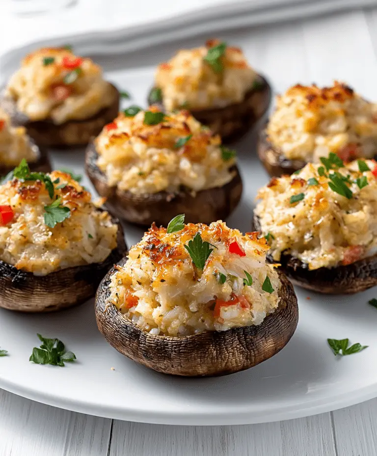 Crab Stuffed Portobello Mushrooms Recipe