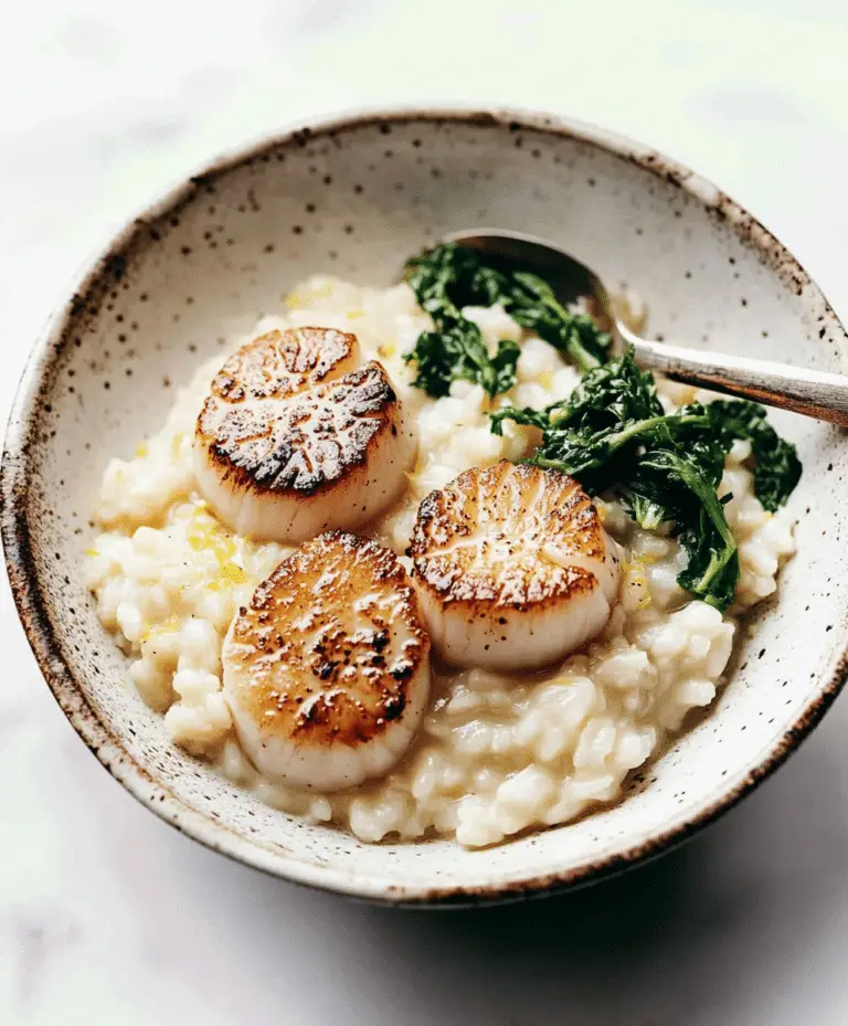 Lemon Butter Scallops Over Parmesan Risotto Recipe