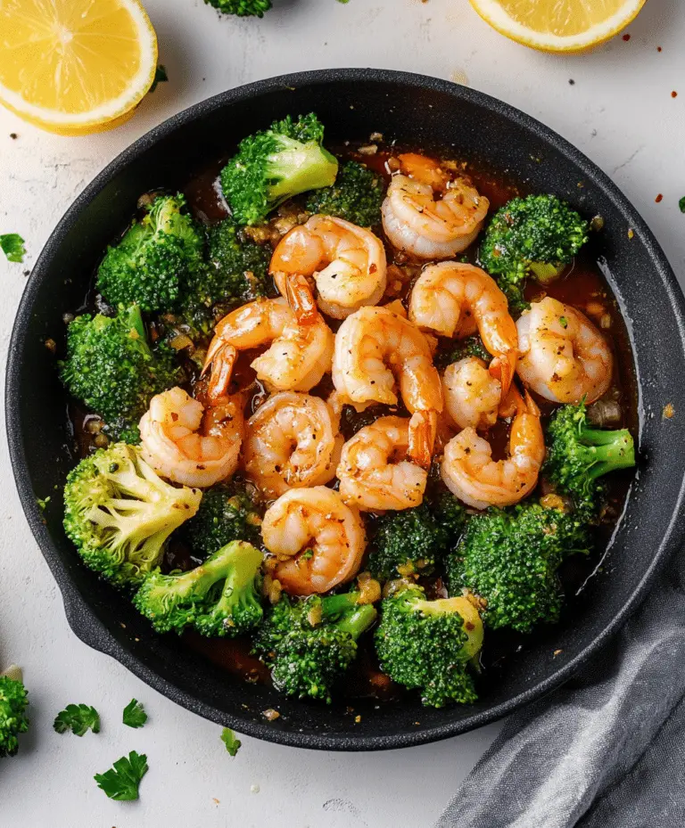 Honey Garlic Butter Shrimp & Broccoli Recipe