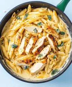 Creamy Garlic Chicken Pasta Recipe - Recipe Vibe