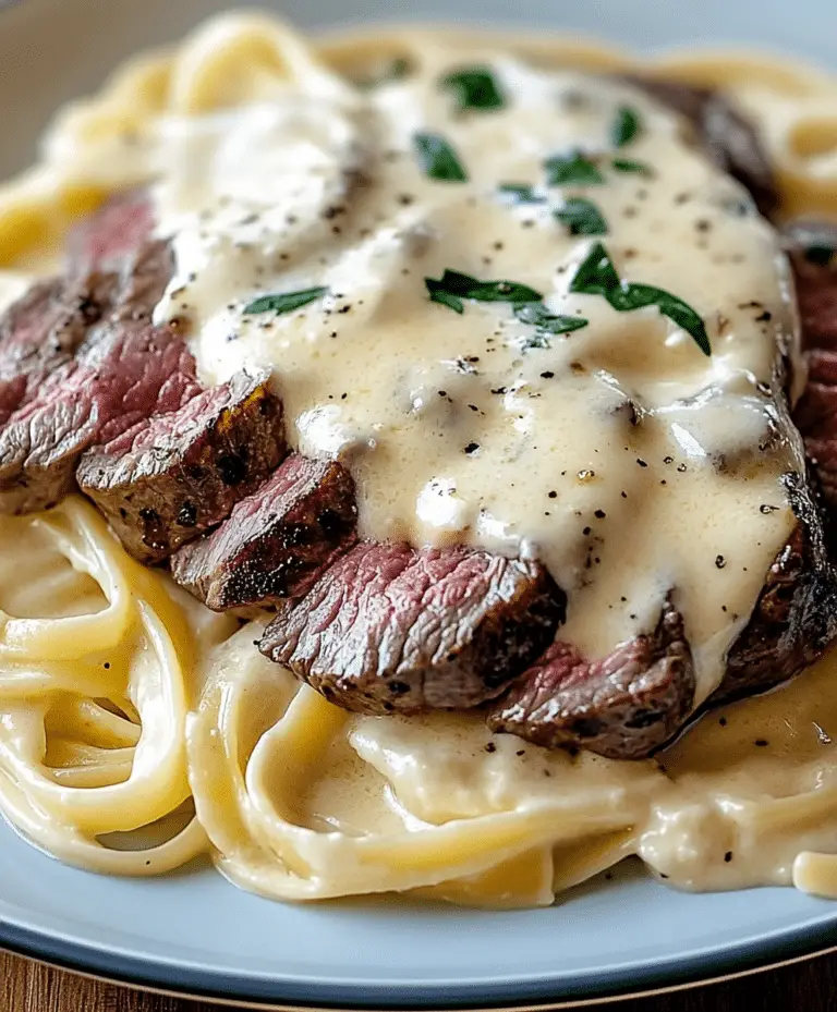 Savory Steak Gorgonzola Alfredo With Creamy Parmesan Sauce Recipe