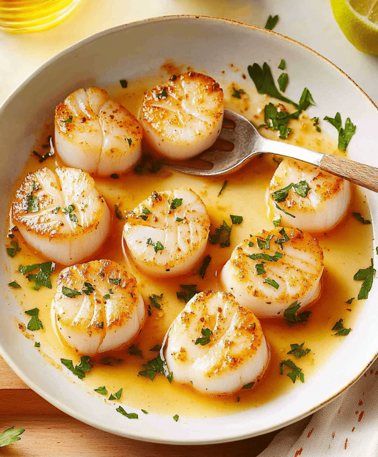 Lemon Garlic Butter Scallops Recipe