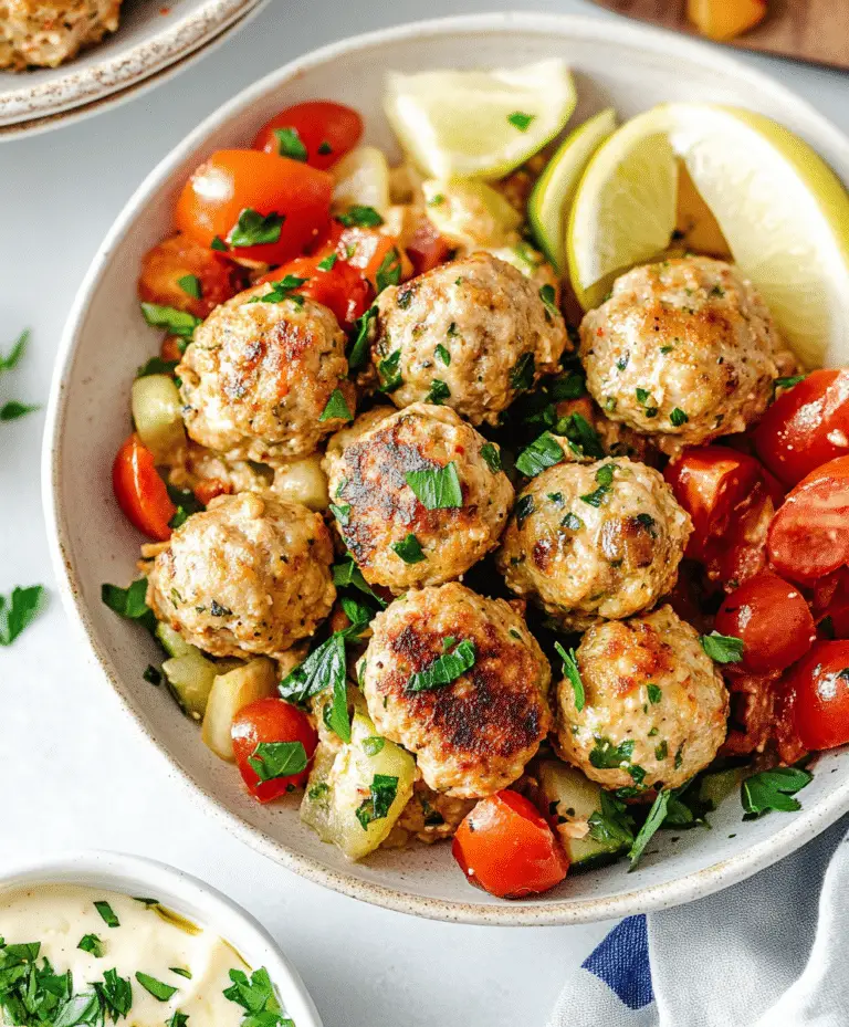 Mediterranean Chicken Meatballs Recipe