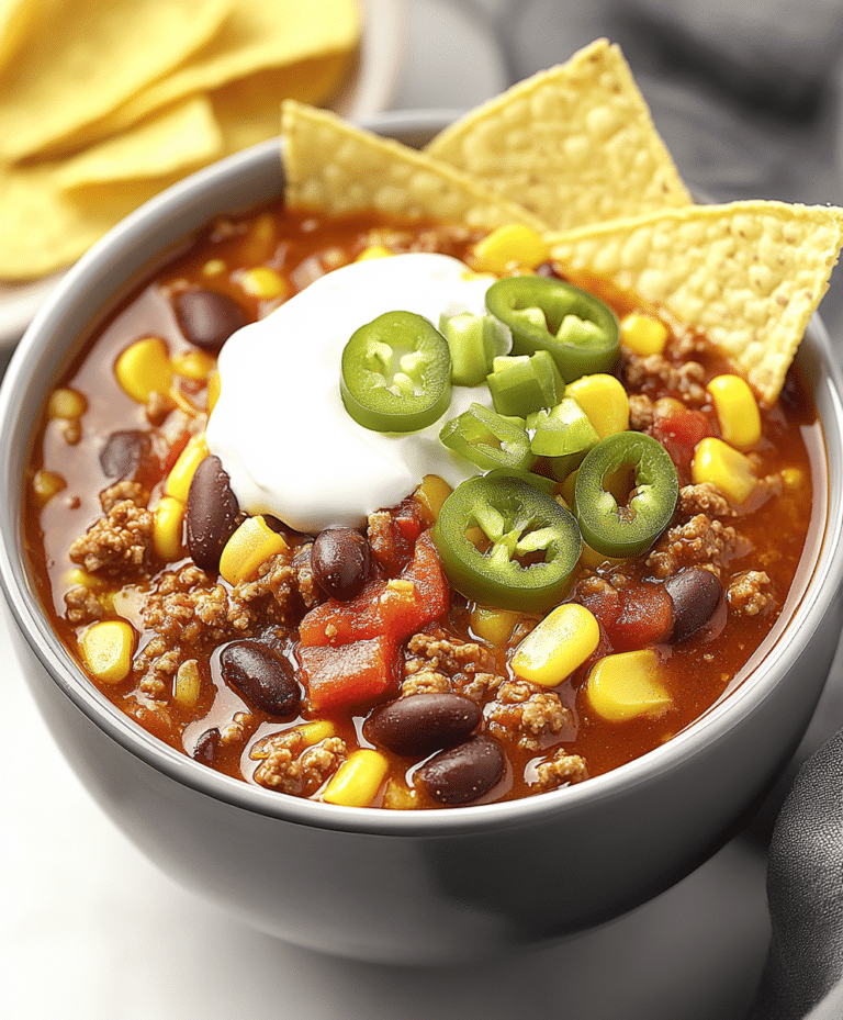Slow Cooker Taco Chili Recipe