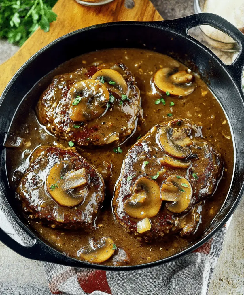 Bobby Flay Salisbury Steak Recipe With Mushroom Gravy Recipe