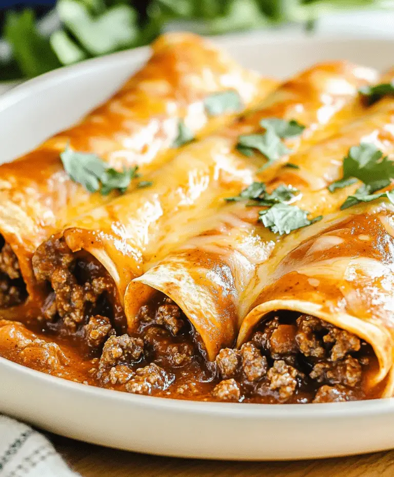 Easy Ground Beef Enchiladas Recipe
