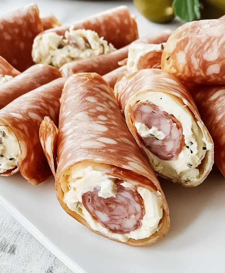 Salami Cream Cheese Roll Ups Recipe