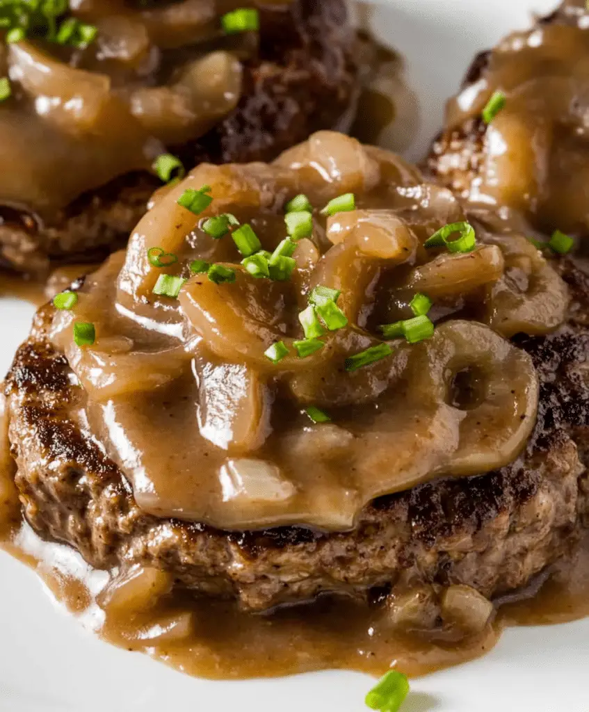 Hamburger Steak With Onions And Gravy Recipe
