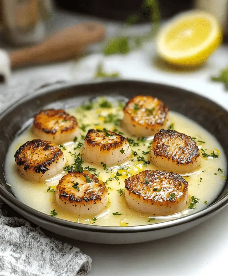 Scallops in Lemon Butter Sauce