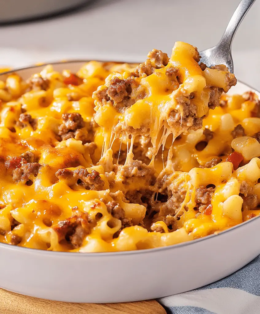 Cheesy Hamburger Casserole Recipe