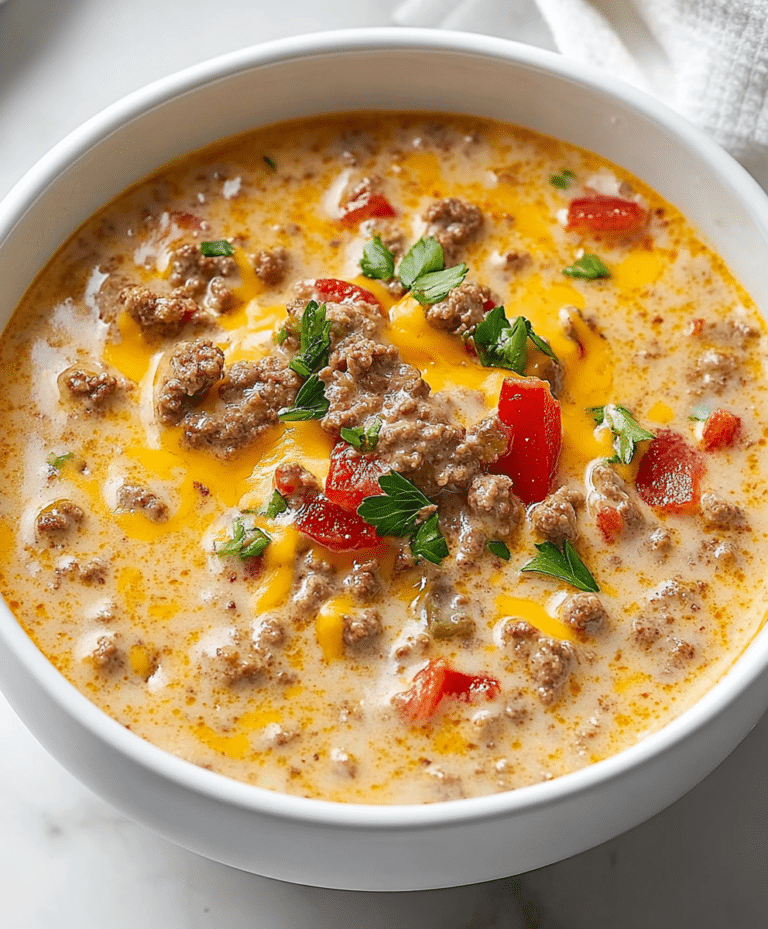 Easy Cheeseburger Soup Recipe