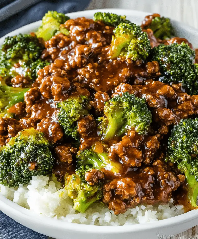 Honey Garlic Ground Beef And Broccoli Recipe