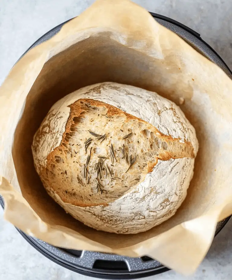 Instant Pot Olive Oil Rosemary No Knead Bread Recipe