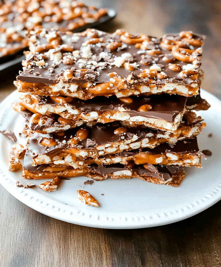 Crack With Pretzels, Chocolate, And Toffee Recipe