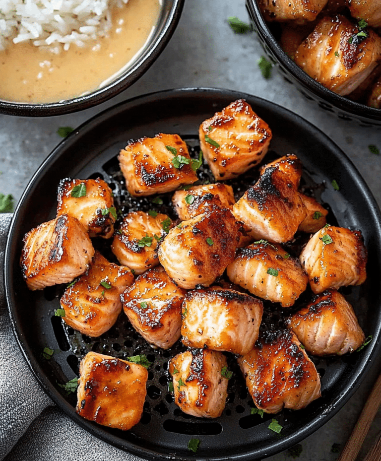 Air Fryer Bang Bang Salmon Bites Recipe