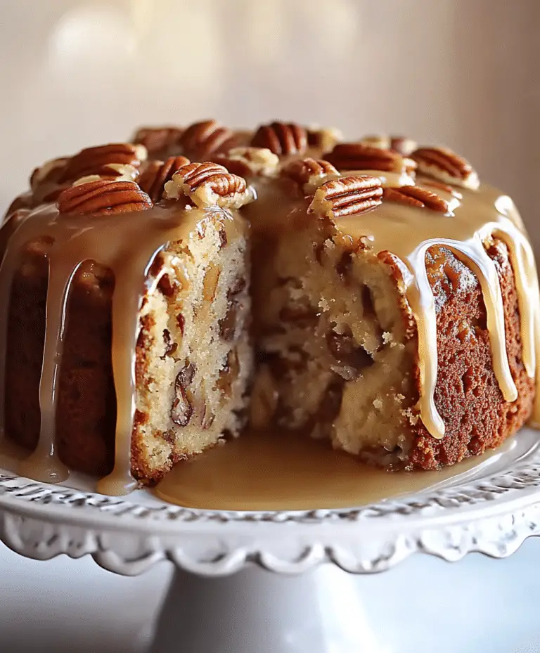 Apple Pecan Cake With Caramel Glaze Recipe