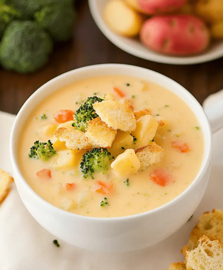 Broccoli Potato Cheese Soup Recipe