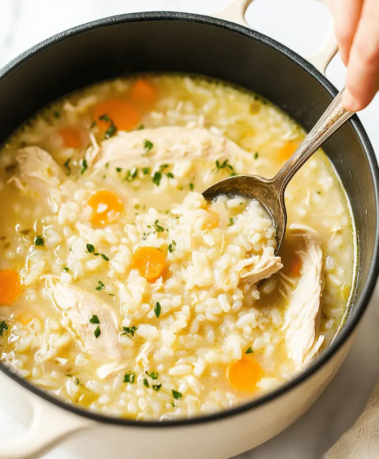 Comforting, Homemade Chicken And Rice Soup Recipe