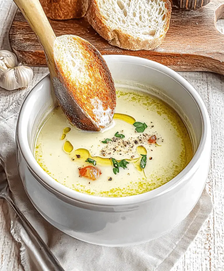 Country French Garlic Soup Recipe