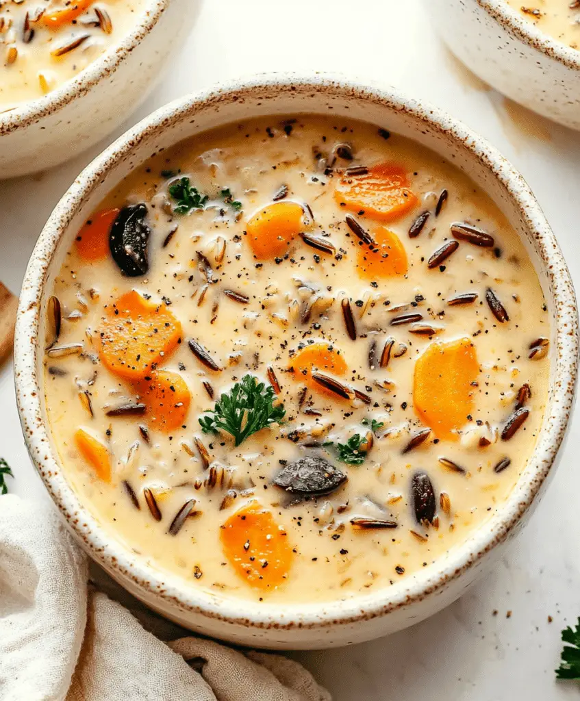 Cozy Autumn Wild Rice Soup Recipe