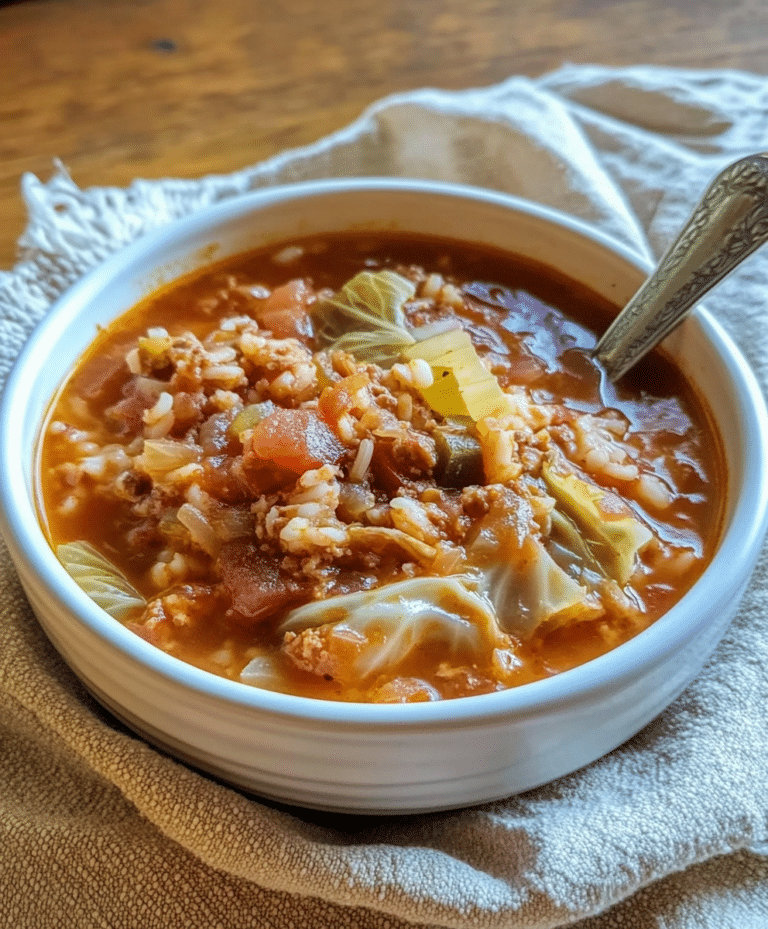 Cozy Stuffed Cabbage Soup Recipe