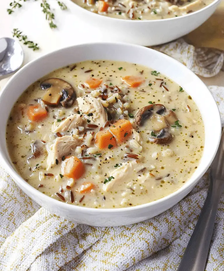 Creamy Mushroom Chicken And Wild Rice Soup Recipe