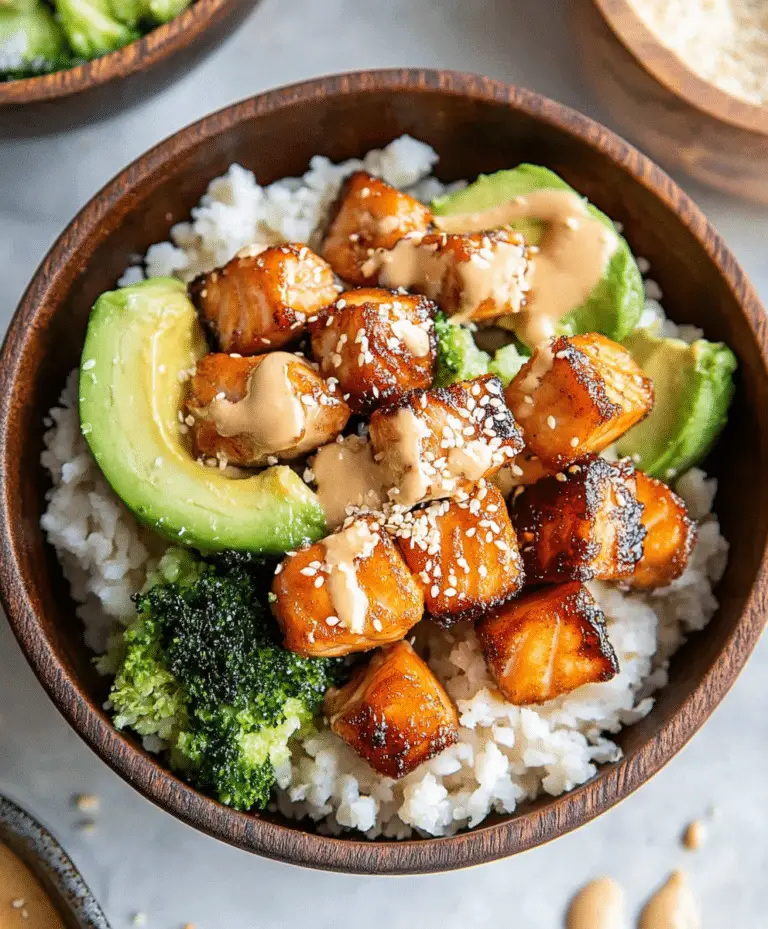 Crispy Bang Bang Salmon Bites Bowls Recipe