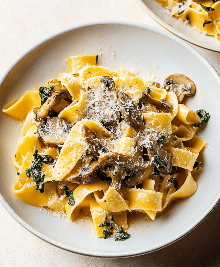 Garlic Mushroom Pasta Recipe