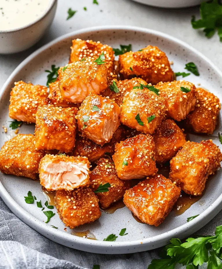 Air Fryer Salmon Bites With Hot Honey Recipe