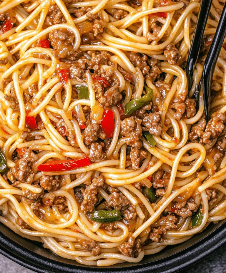 Chinese Pasta With Beef And Pepper Recipe
