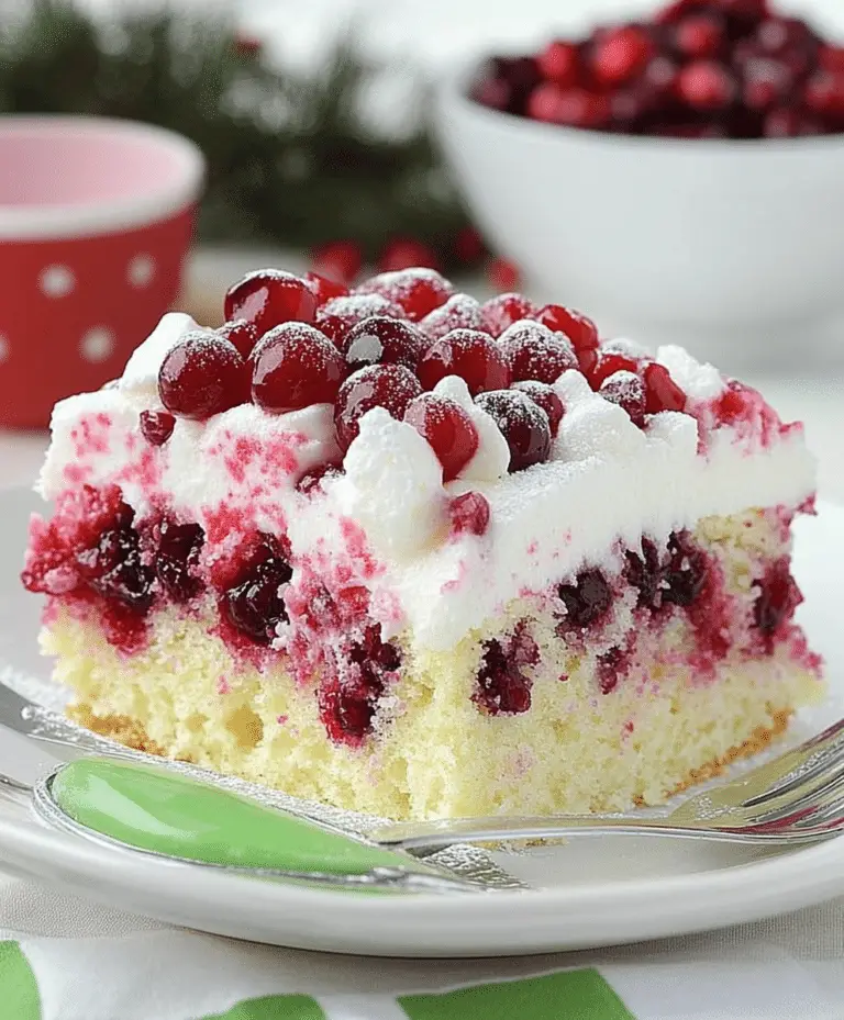 Christmas Cranberry Poke Cake Recipe