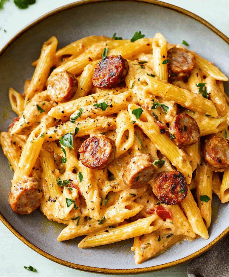 Creamy Cajun Sausage Pasta Recipe